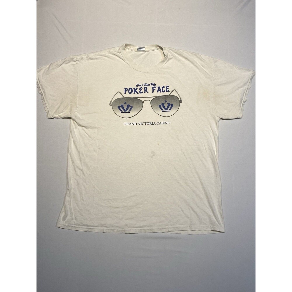 Vintage Grand Victoria Casino Graphic Tshirt White XL